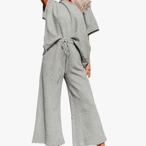 Amazon Women's Wide Leg Gray 2 piece set